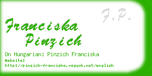 franciska pinzich business card